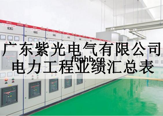 紫(zi)光電氣工(gong)程案例業績(ji)總(zong)表